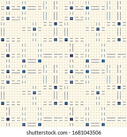 Geometric seamless pattern. Bauhaus style background. Modular grid print. Straight stripe, line, stroke, rectangle, block ornament. Trendy contemporary geo wallpaper. Modern abstract vector design