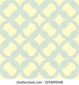 Geometric seamless pattern. Beige background with blue and green elements for wallpapers, textile and fabrics