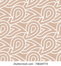 Geometric seamless pattern. Beige ornamental desihn for wallpapers, fabrics and textile
