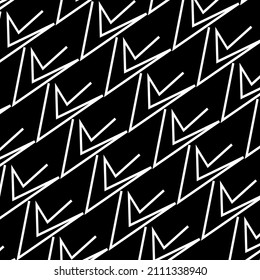 Geometric seamless pattern. Black background.