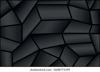 Geometric seamless pattern with black elements. Luxury background. Ornamental wallpaper detail of mosaic. Art Deco invitation greeting Design. Vector illustration.