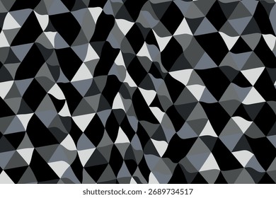 Padrão geométrico sem emenda com elementos pretos. Fundo de luxo. Detalhe de papel de parede ornamental do mosaico. Apresentação de convites Art Deco Design. Ilustração vetorial.