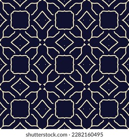 Geometric seamless pattern of black and gold color ethnic motifs for wallpapers and background.