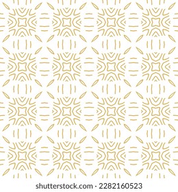 Geometric seamless pattern of black and gold color ethnic motifs for wallpapers and background.
