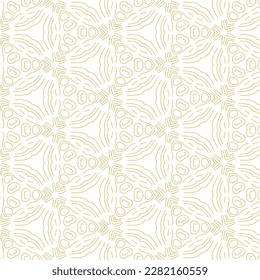 Geometric seamless pattern of black and gold color ethnic motifs for wallpapers and background.