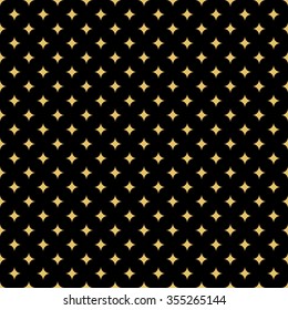 Geometric seamless pattern. Black and gold background. Art deco style. Vector illustration