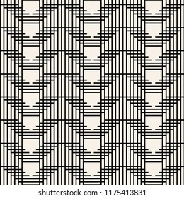 Geometric seamless pattern with black, line and repeating elements.Vector abstract background.Textile texture