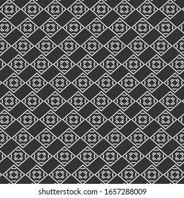 Geometric Seamless Pattern. Black and White Background Pattern. Vector Graphics.