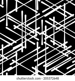 Geometric seamless pattern. Black and white. Vector illustration.