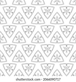 Geometric seamless pattern black and white