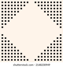 Patrón geométrico sin soldadura con cuadrados en blanco y negro, baldosas, parrilla. Textura gráfica monocromática abstracta vectora. Sencillo fondo mínimo. Diseño de repetición moderno para la decoración, impresión, papel pintado, cubierta