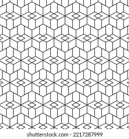 Geometric seamless pattern black and white background design