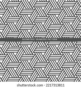 Diseño de fondo blanco y negro de patrón geométrico sin soldadura
