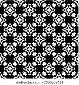 Geometric seamless pattern .  Black and white pattern for web page, textures, card, poster, fabric, textile.