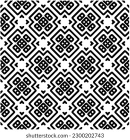 Geometrisches nahtloses Muster.  Schwarz-Weiß Muster für Webseiten, Texturen, Karten, Poster, Stoff, Textilien.