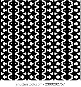 Geometrisches nahtloses Muster.  Schwarz-Weiß Muster für Webseiten, Texturen, Karten, Poster, Stoff, Textilien.