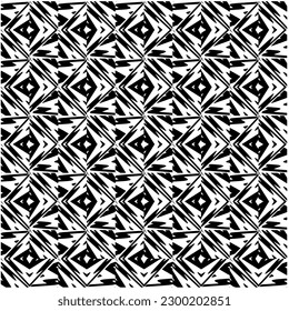 Geometric seamless pattern .  Black and white pattern for web page, textures, card, poster, fabric, textile.