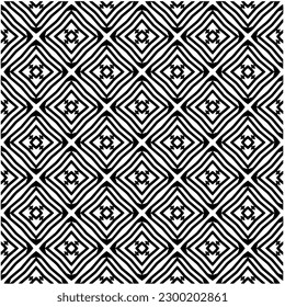 Patrón geométrico sin soldadura.  Patrón blanco y negro para página web, texturas, tarjeta, afiche, tela, textil.