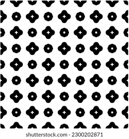 Geometric seamless pattern .  Black and white pattern for web page, textures, card, poster, fabric, textile.