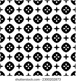 Geometric seamless pattern .  Black and white pattern for web page, textures, card, poster, fabric, textile.