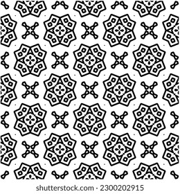Patrón geométrico sin soldadura.  Patrón blanco y negro para página web, texturas, tarjeta, afiche, tela, textil.
