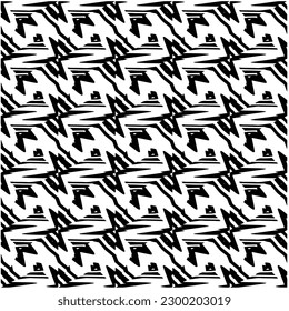 Patrón geométrico sin soldadura.  Patrón blanco y negro para página web, texturas, tarjeta, afiche, tela, textil.