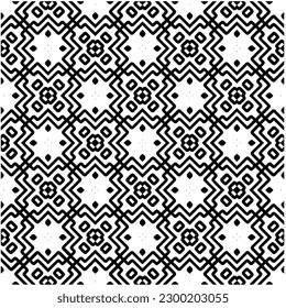 Geometric seamless pattern .  Black and white pattern for web page, textures, card, poster, fabric, textile.