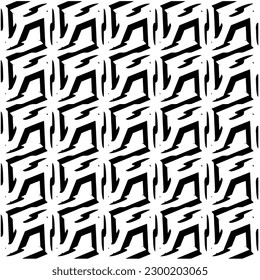 Patrón geométrico sin soldadura.  Patrón blanco y negro para página web, texturas, tarjeta, afiche, tela, textil.