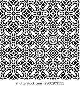 Geometric seamless pattern .  Black and white pattern for web page, textures, card, poster, fabric, textile.