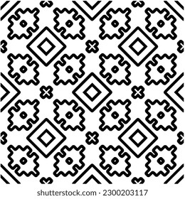 Geometric seamless pattern .  Black and white pattern for web page, textures, card, poster, fabric, textile.
