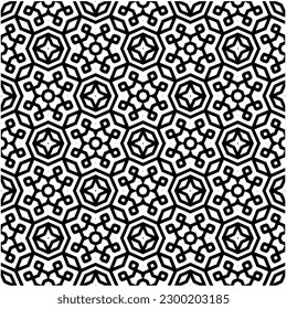 Geometric seamless pattern .  Black and white pattern for web page, textures, card, poster, fabric, textile.