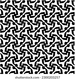 Geometric seamless pattern .  Black and white pattern for web page, textures, card, poster, fabric, textile.