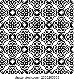 Patrón geométrico sin soldadura.  Patrón blanco y negro para página web, texturas, tarjeta, afiche, tela, textil.