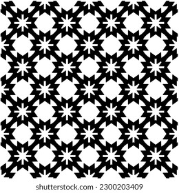 Geometric seamless pattern .  Black and white pattern for web page, textures, card, poster, fabric, textile.