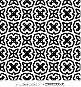Geometric seamless pattern .  Black and white pattern for web page, textures, card, poster, fabric, textile.