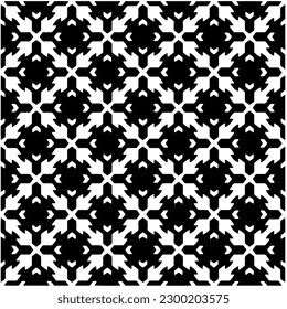 Geometric seamless pattern .  Black and white pattern for web page, textures, card, poster, fabric, textile.