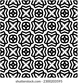 Patrón geométrico sin soldadura.  Patrón blanco y negro para página web, texturas, tarjeta, afiche, tela, textil.