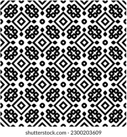 Geometric seamless pattern .  Black and white pattern for web page, textures, card, poster, fabric, textile.
