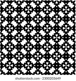 Geometric seamless pattern .  Black and white pattern for web page, textures, card, poster, fabric, textile.
