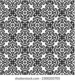 Geometrisches nahtloses Muster.  Schwarz-Weiß Muster für Webseiten, Texturen, Karten, Poster, Stoff, Textilien.