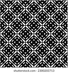 Geometric seamless pattern .  Black and white pattern for web page, textures, card, poster, fabric, textile.