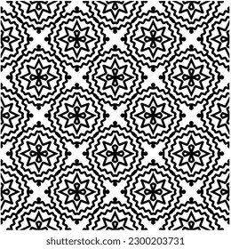 Patrón geométrico sin soldadura.  Patrón blanco y negro para página web, texturas, tarjeta, afiche, tela, textil.