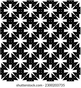 Geometric seamless pattern .  Black and white pattern for web page, textures, card, poster, fabric, textile.