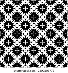 Patrón geométrico sin soldadura.  Patrón blanco y negro para página web, texturas, tarjeta, afiche, tela, textil.