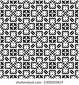 Geometric seamless pattern .  Black and white pattern for web page, textures, card, poster, fabric, textile.