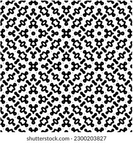 Geometrisches nahtloses Muster.  Schwarz-Weiß Muster für Webseiten, Texturen, Karten, Poster, Stoff, Textilien.