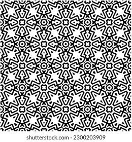 Geometric seamless pattern .  Black and white pattern for web page, textures, card, poster, fabric, textile.
