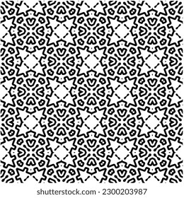 Geometric seamless pattern .  Black and white pattern for web page, textures, card, poster, fabric, textile.