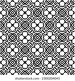 Geometric seamless pattern .  Black and white pattern for web page, textures, card, poster, fabric, textile.