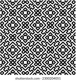 Patrón geométrico sin soldadura.  Patrón blanco y negro para página web, texturas, tarjeta, afiche, tela, textil.